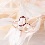 Rose cut sapphire & 14k gold ring