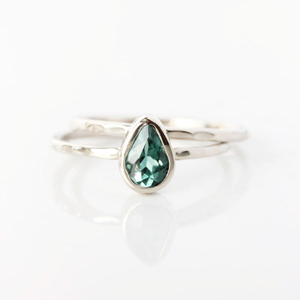 Tourmaline & 14k Gold Wildflower Ring