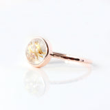 Golden Rutilated Quartz & 14k Rose Gold Ring