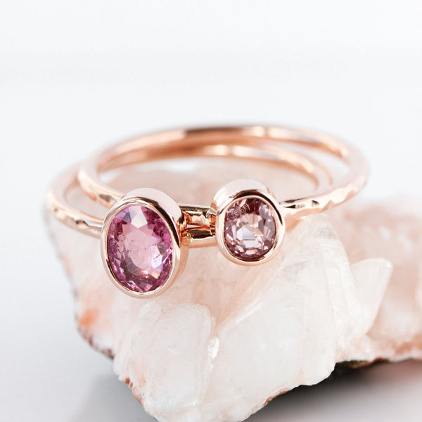 Tourmaline & 14k Gold Wildflower Ring