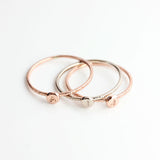 Tiny Initial Ring in 14k Gold