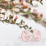 14k gold leaf stud earrings - The Angelica Stud Earrings