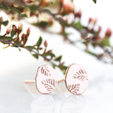 14k gold leaf stud earrings - The Angelica Stud Earrings