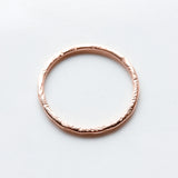 14k gold or sterling silver textured band - The Peony Ring