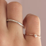Tiny diamond & 14k rose gold ring - The Jasmine Diamond Ring