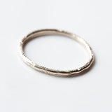 14k gold or sterling silver textured band - The Peony Ring