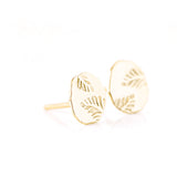14k gold leaf stud earrings - The Angelica Stud Earrings