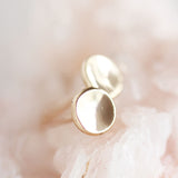 14k gold pebble stud earrings