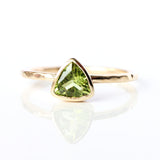 Peridot & 14k Gold Wildflower Ring