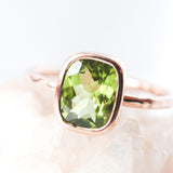 Peridot & 14k Gold Wildflower Ring