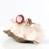 Tourmaline & 14k Gold Wildflower Ring