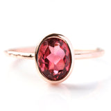 Garnet & 14k Gold Wildflower Ring