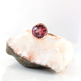 Garnet & 14k Gold Wildflower Ring