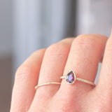 Garnet & 14k Gold Wildflower Ring