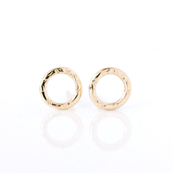 14k yellow gold Dahlia Stud Earrings