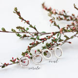 Small 14k gold textured circle or oval earrings - The Dahlia Stud Earrings