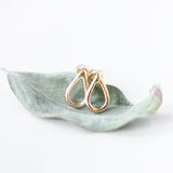 Sterling silver or 14k gold teardrop stud earrings - The Raine Stud Earrings