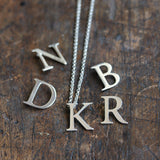 Sterling silver initial necklace
