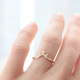 Diamond Crown 14k Gold Ring - The Malika Ring