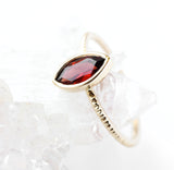 Marquise Garnet & 14k Gold Ring - The Oriane Ring