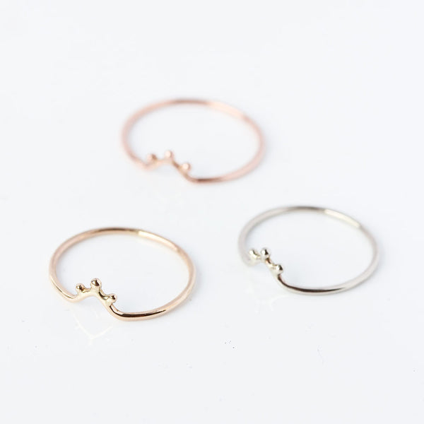 The Ourika Ring - fine 14k gold stacking ring