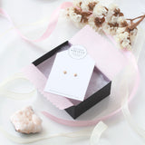 Sterling Silver Pebble Stud Earrings - polished finish