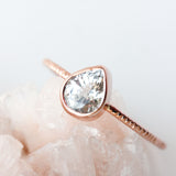 Sapphire & 14k Gold Wildflower Ring