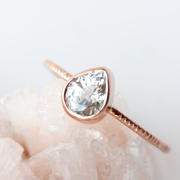 Sapphire & 14k Gold Wildflower Ring
