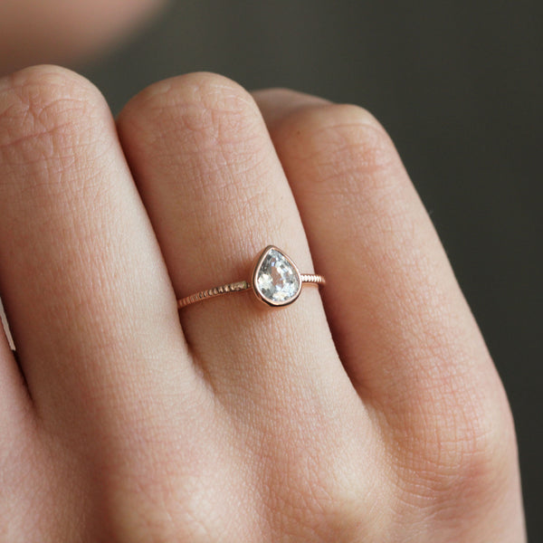 Sapphire & 14k Gold Wildflower Ring