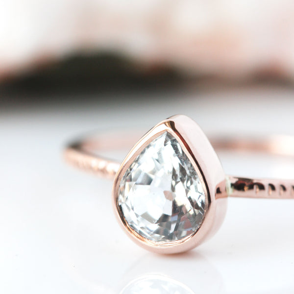 Sapphire & 14k Gold Wildflower Ring