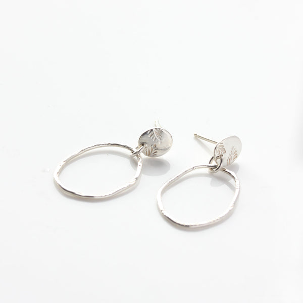 Sterling silver leaf dangle earrings - The Angelica earrings