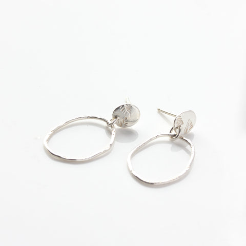 Sterling silver leaf dangle earrings - The Angelica earrings