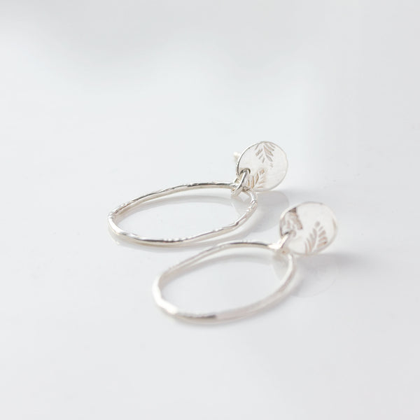 Sterling silver leaf dangle earrings - The Angelica earrings