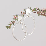 Sterling silver leaf dangle earrings - The Angelica earrings