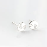Sterling silver leaf earrings - The Angelica Stud Earrings