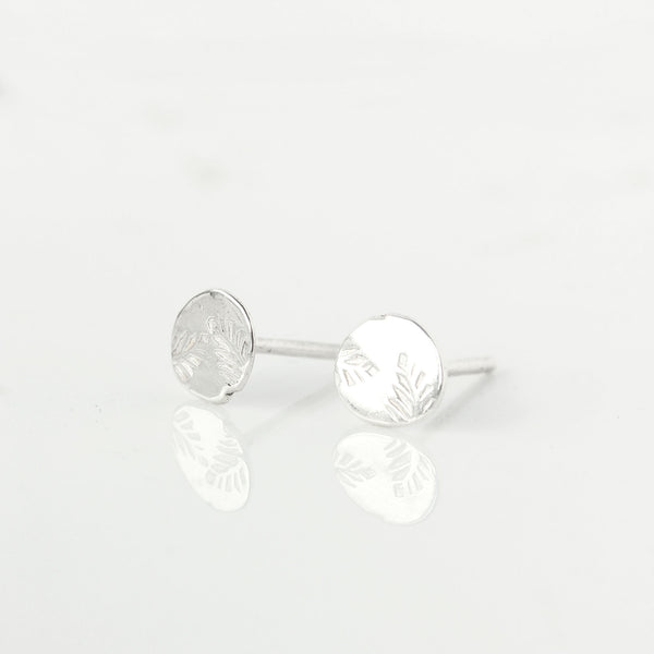 Sterling silver leaf earrings - The Angelica Stud Earrings