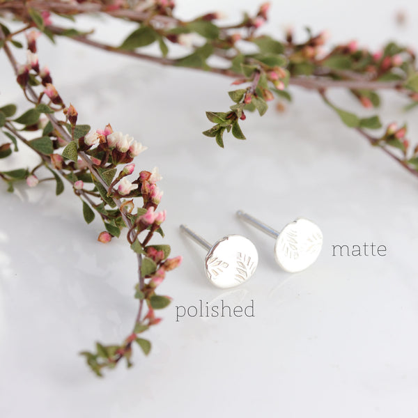 14k gold leaf stud earrings - The Angelica Stud Earrings