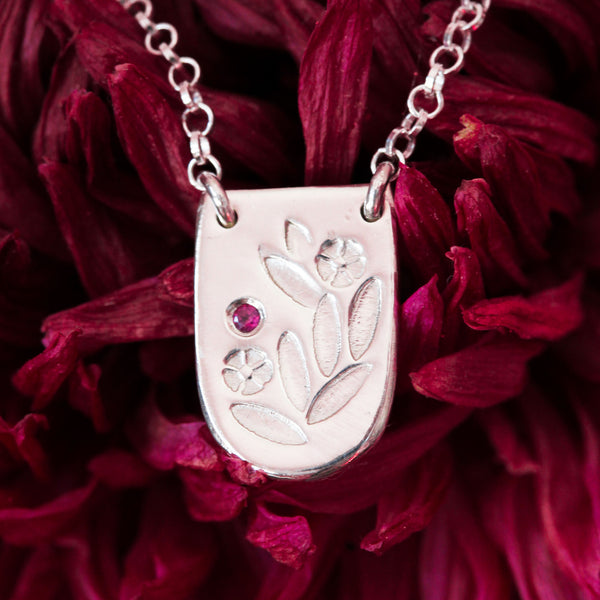 Sterling silver floral necklace - The Meadow Necklace
