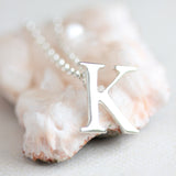 Sterling silver initial necklace