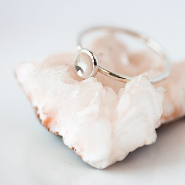 Sterling silver pebble ring