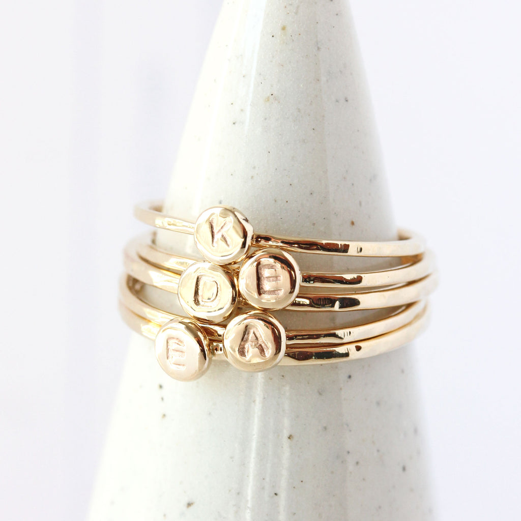 Tiny hotsell initial ring