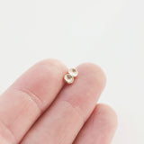 Tiny Pebble Stud Earrings in 14k Gold