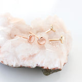 Tiny Pebble Stud Earrings in 14k Gold