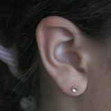 Tiny Pebble Stud Earrings in 14k Gold