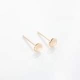 Tiny Pebble Stud Earrings in 14k Gold