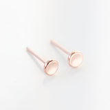 Tiny Pebble Stud Earrings in 14k Gold