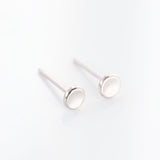 Tiny Pebble Stud Earrings in 14k Gold