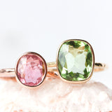 Tourmaline & 14k Gold Wildflower Ring