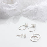 Sterling silver leaf dangle earrings - The Angelica earrings